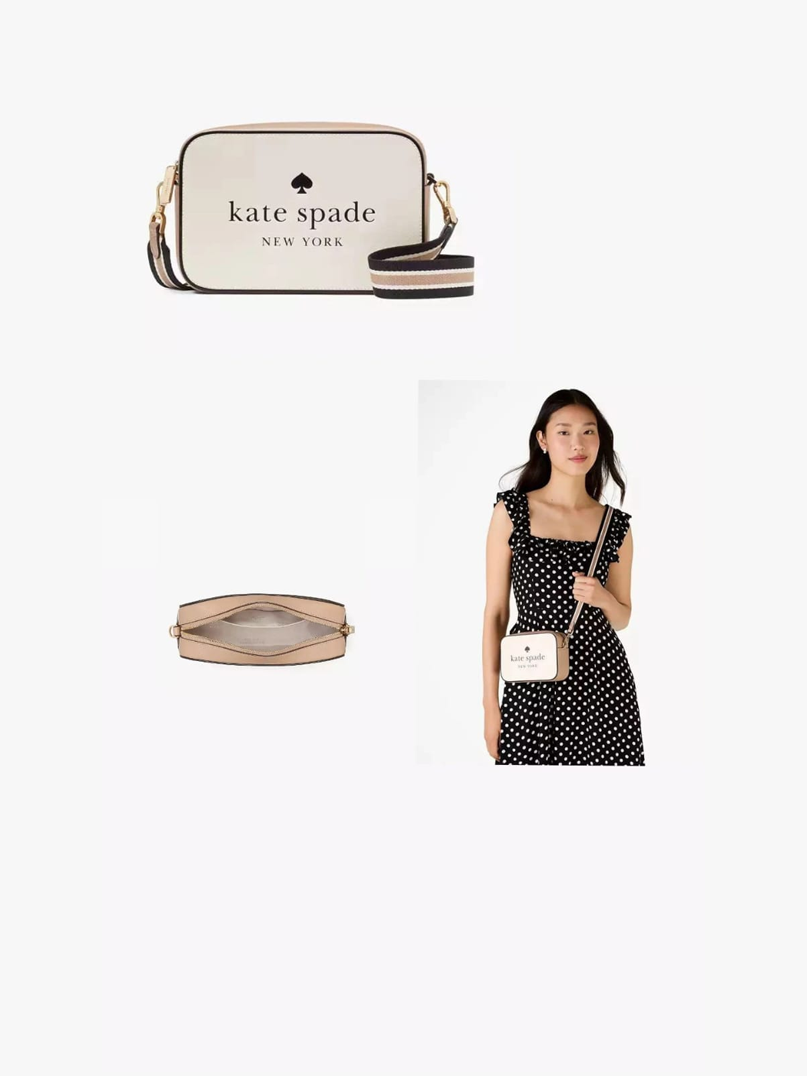 Kate Spade New York Canvas & Leather Camera Crossbody Bag