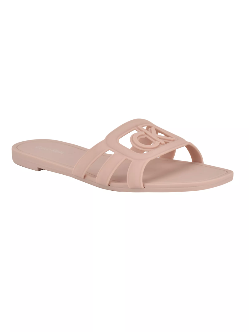 Calvin Klein Flat Monogram Slide Sandals