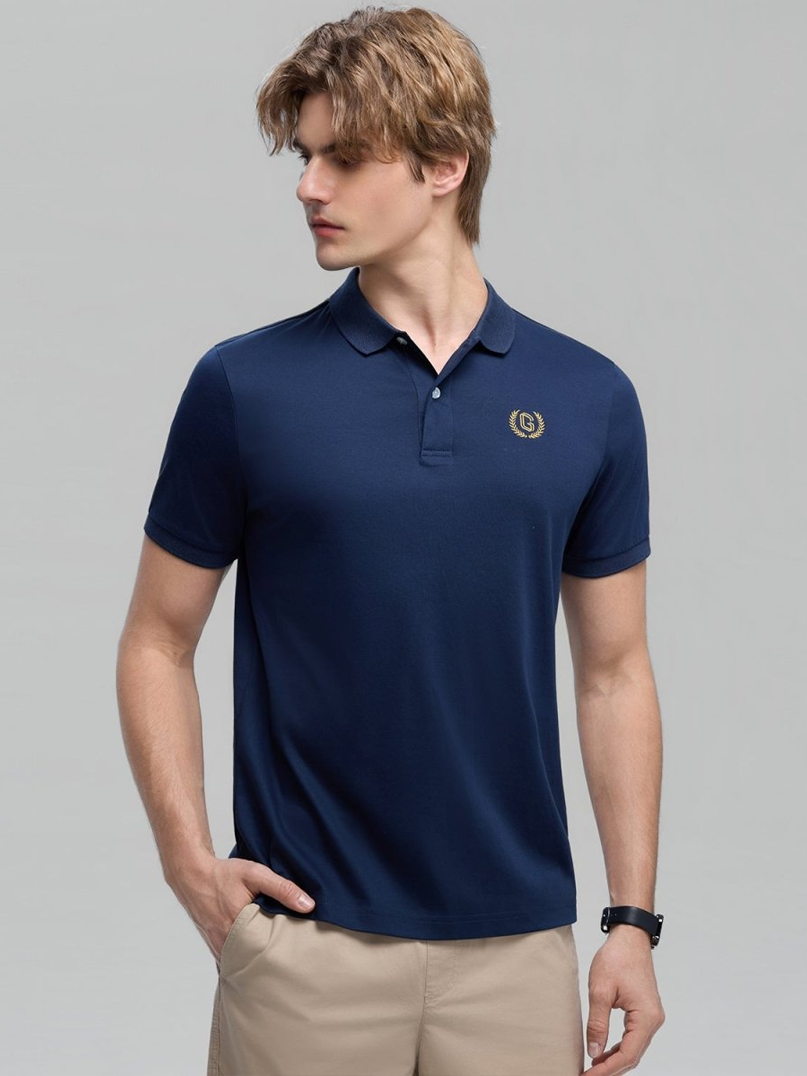 Classic Giordano Navy Blue Polo Shirt
