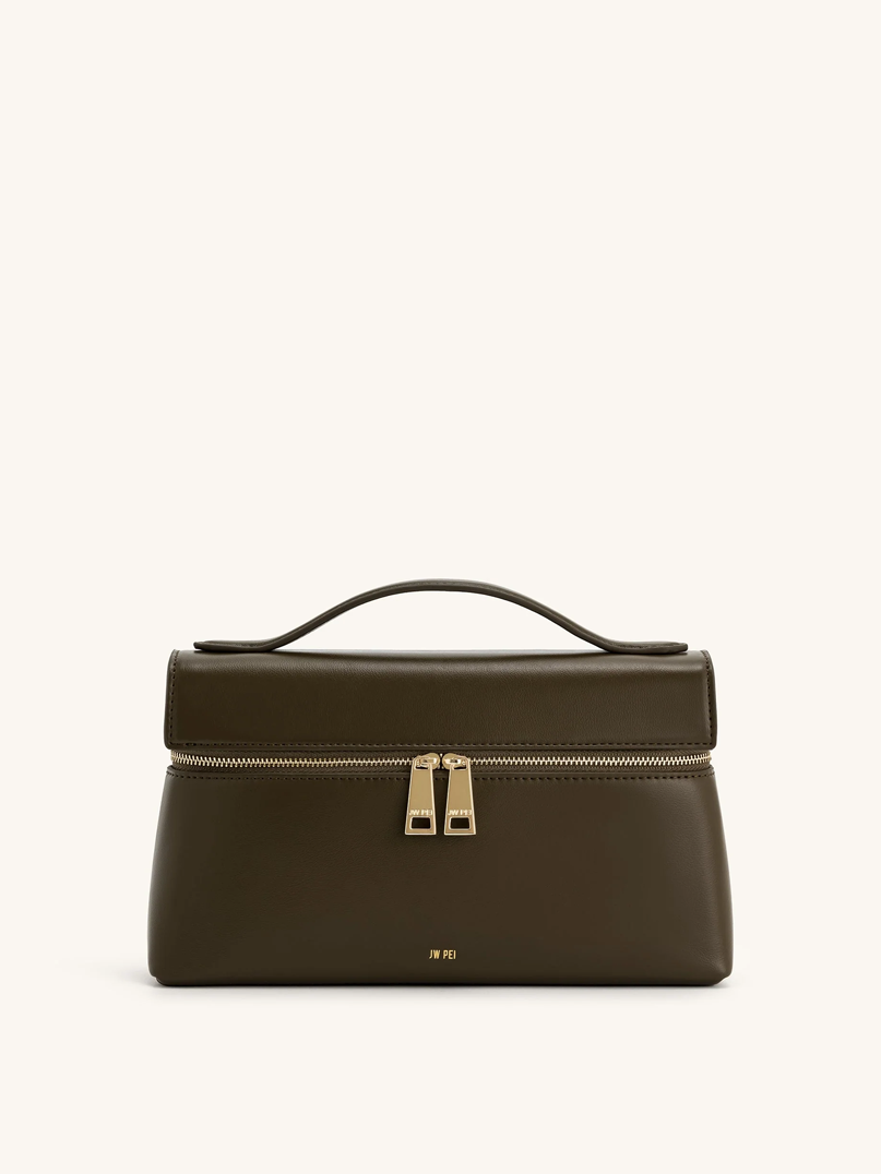 JW PEI Thea Vanity Top-Handle Bag in Olive Green