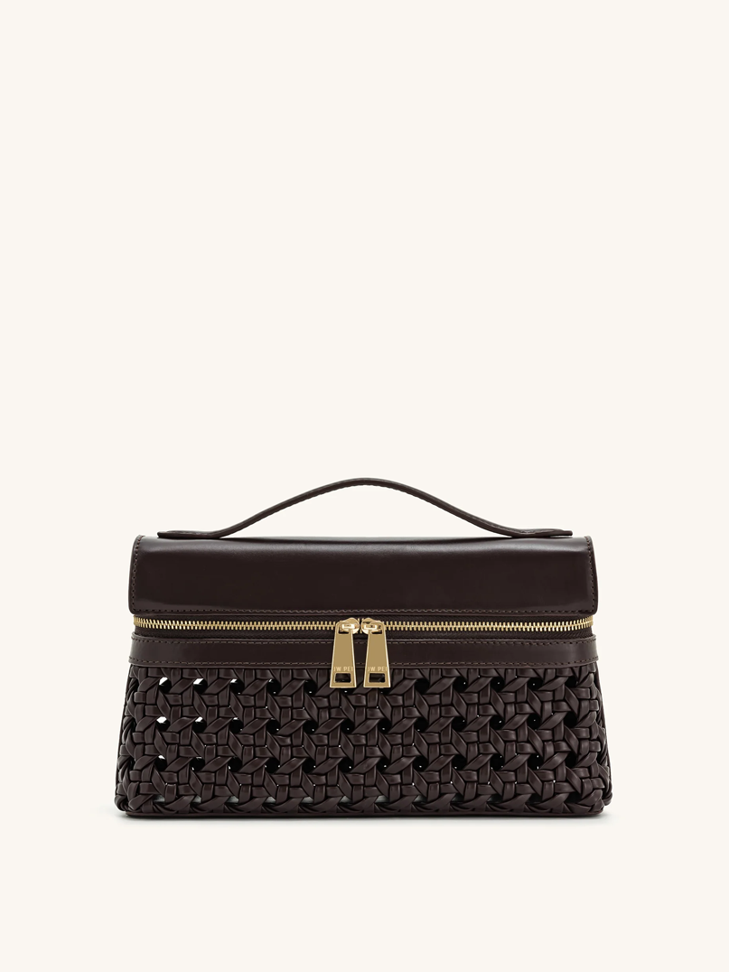 JW PEI Thea Woven Vanity Top-Handle Bag in Deep Claret