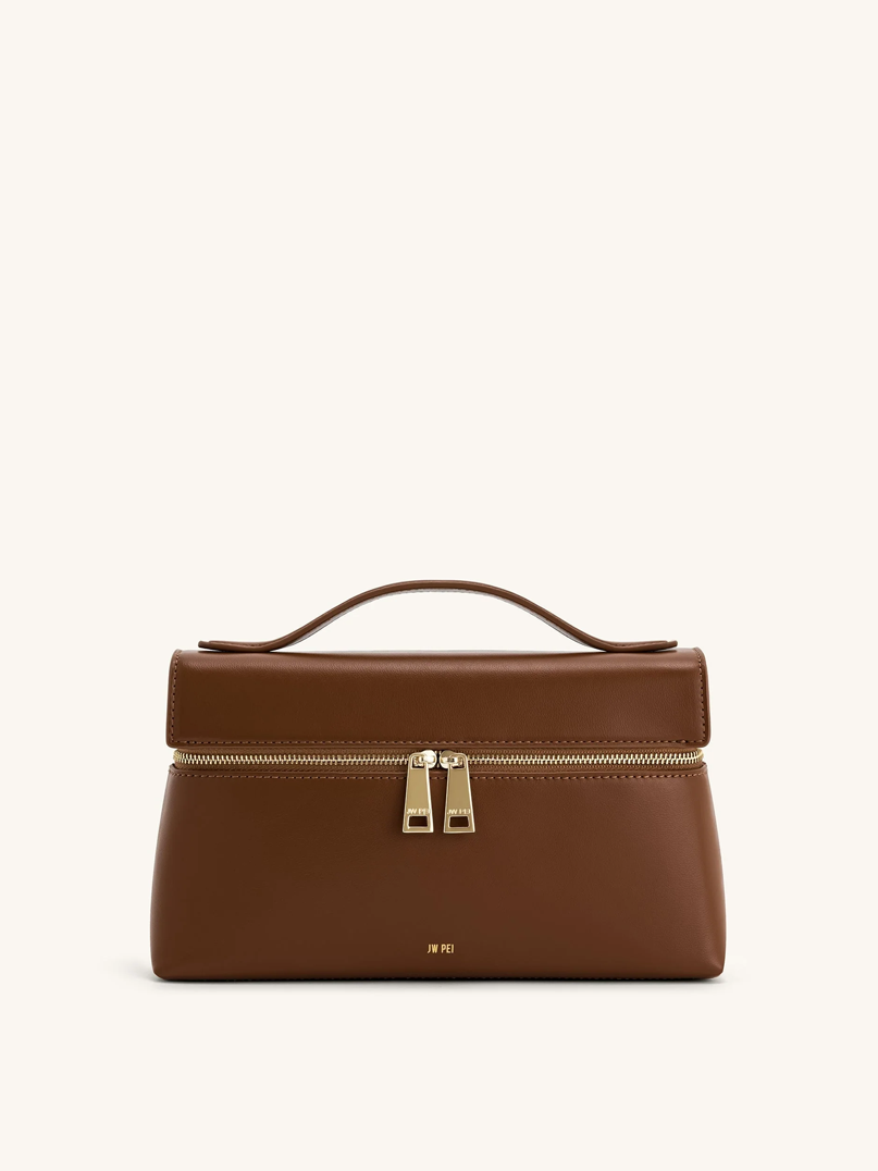 JW PEI Thea Vanity Top-Handle Bag in Brown