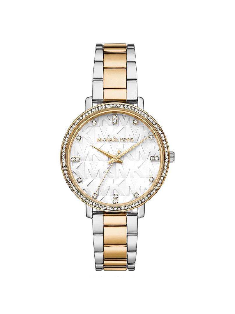Michael Kors Two-Tone MK Monogram Dial Watch