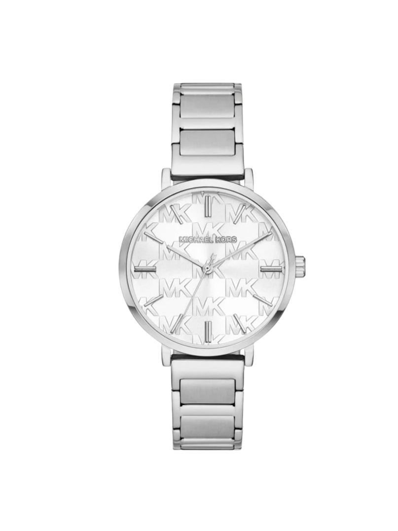 Michael Kors All-Silver MK Monogram Dial Watch