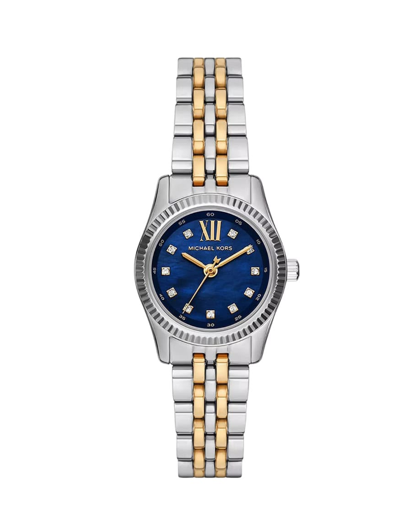 Michael Kors Two-Tone Silver & Gold Blue Dial Watch